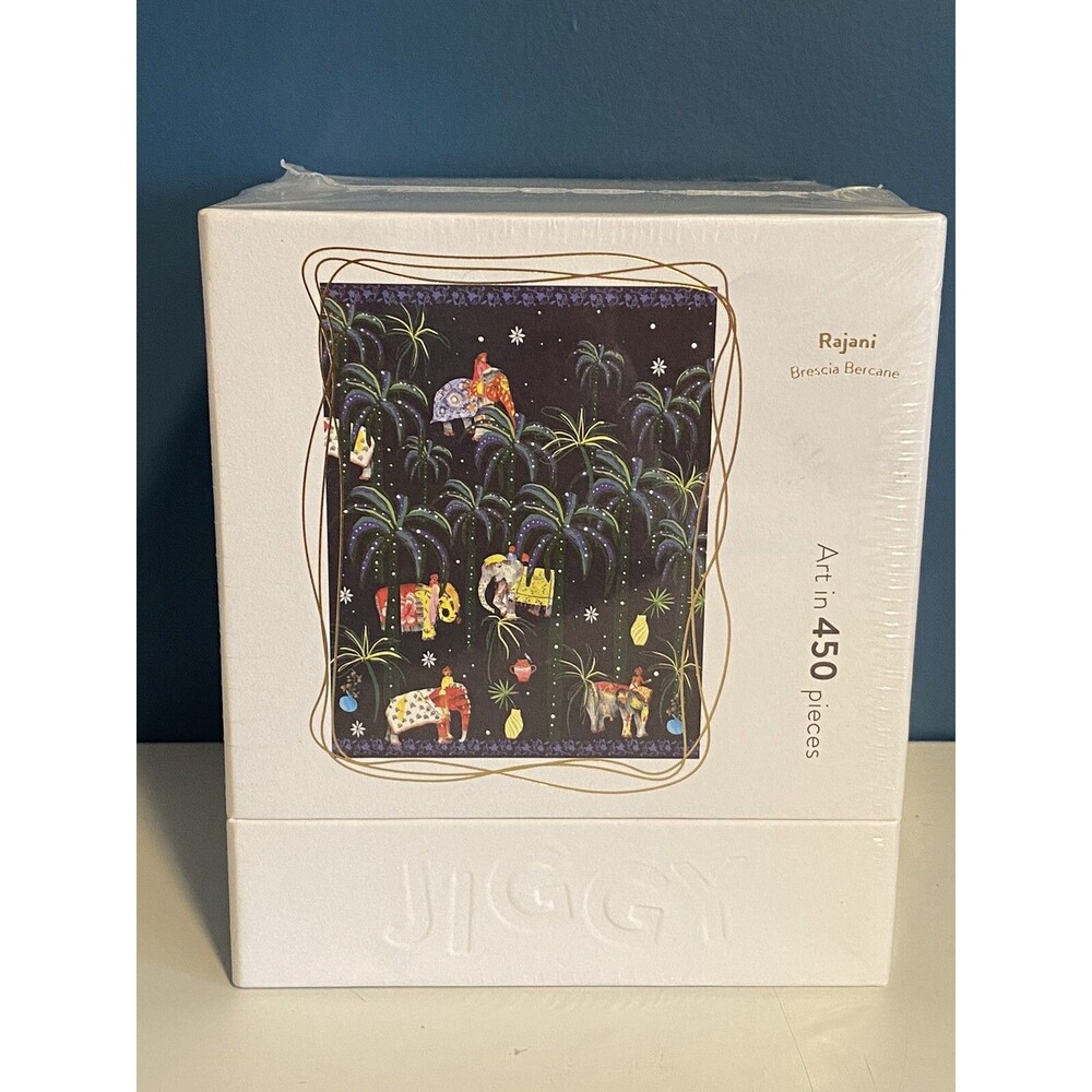 NEW Jiggy 450 Piece Art Puzzle Anthropologie Elephants RAJANI Sealed